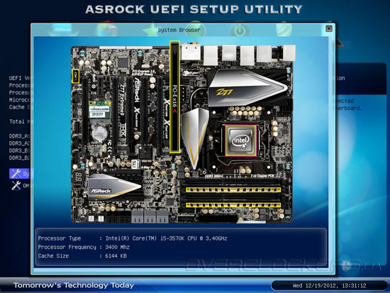 UEFI Setup ASRock Z77 Extreme9