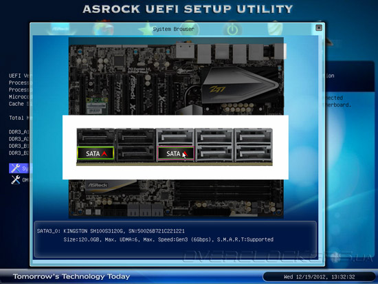 UEFI Setup ASRock Z77 Extreme9