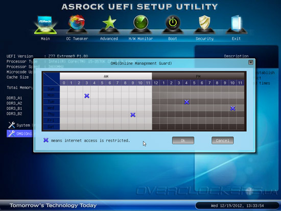 UEFI Setup ASRock Z77 Extreme9