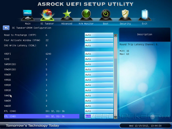 UEFI Setup ASRock Z77 Extreme9