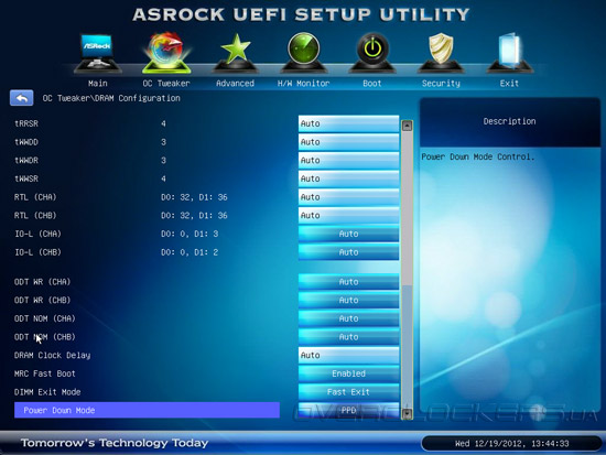 UEFI Setup ASRock Z77 Extreme9