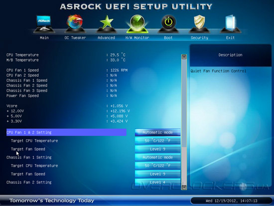 UEFI Setup ASRock Z77 Extreme9