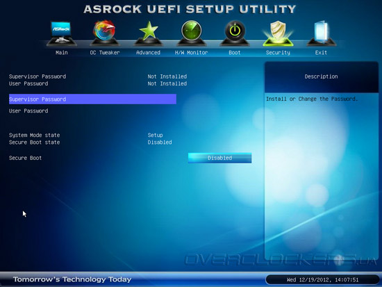 UEFI Setup ASRock Z77 Extreme9