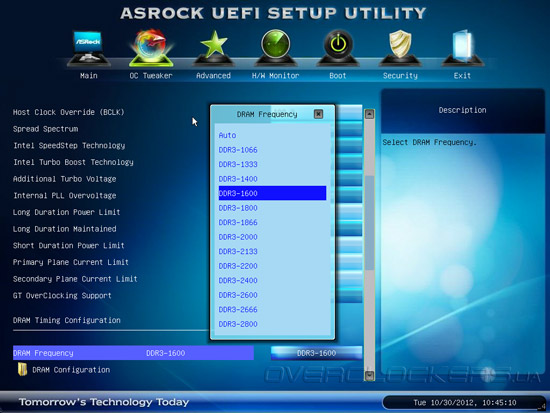 UEFI Setup ASRock Z77E-ITX