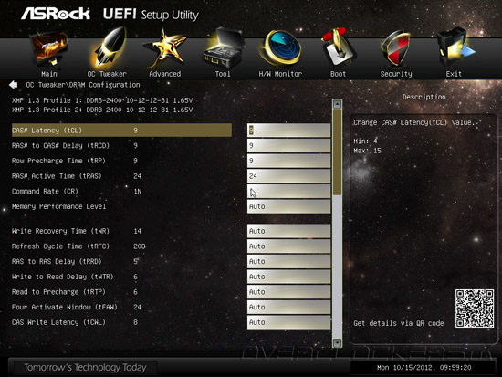 UEFI Setup ASRock Z77 OC Formula