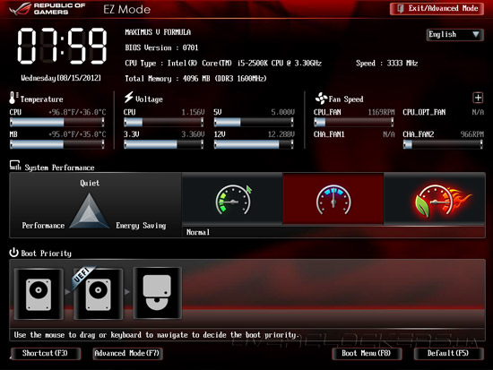 UEFI Setup ASUS Maximus V Formula/ThunderFX