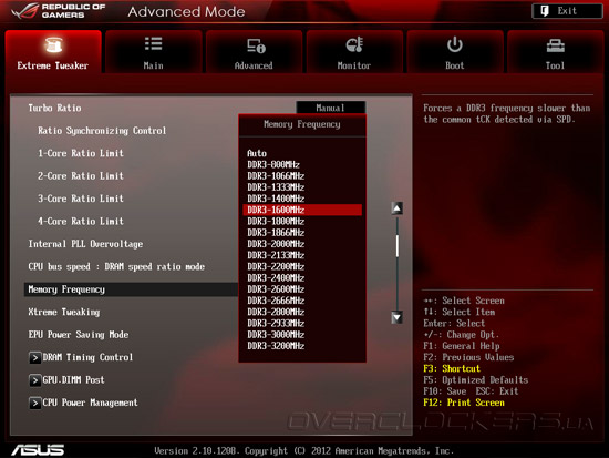 UEFI Setup ASUS Maximus V Gene