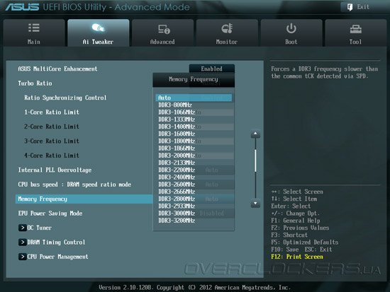 UEFI Setup ASUS Sabertooth Z77