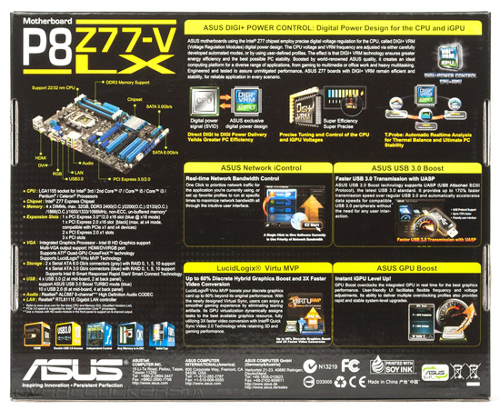 ASUS P8Z77-V LX