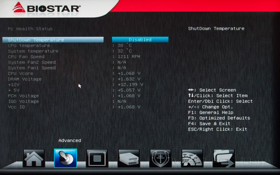 UEFI Setup Biostar TZ77XE4