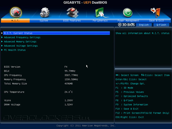 UEFI Setup Gigabyte G1.Sniper 3