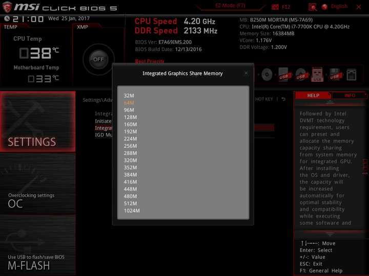 MSI B250M Mortar