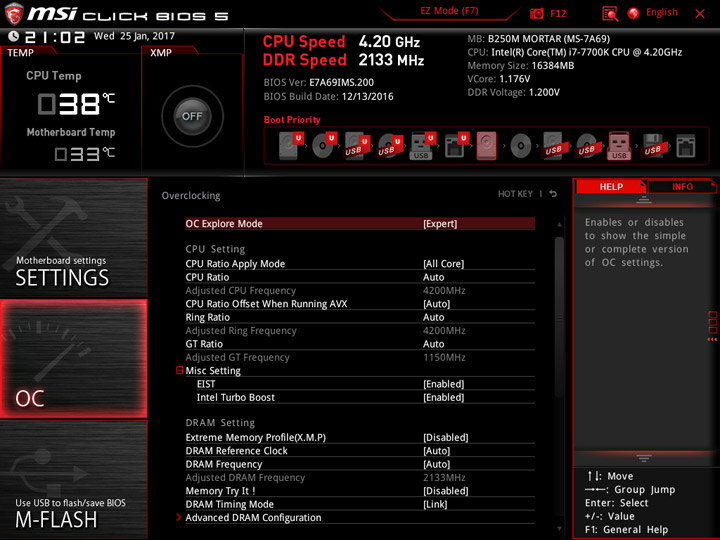 MSI B250M Mortar