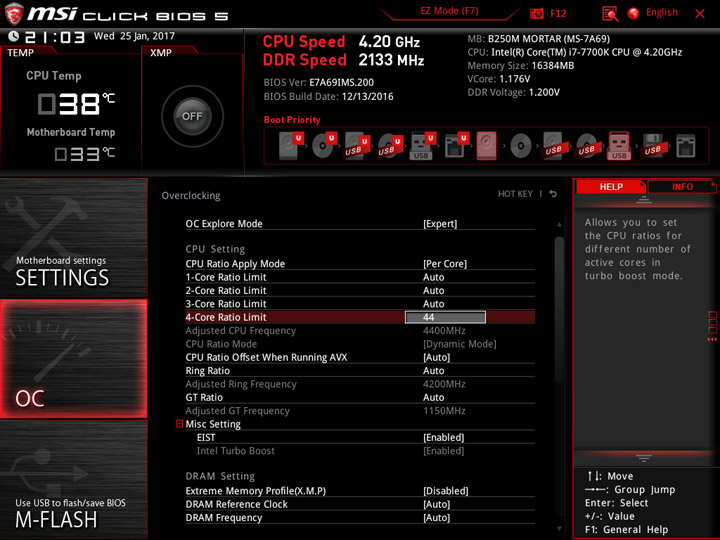 MSI B250M Mortar