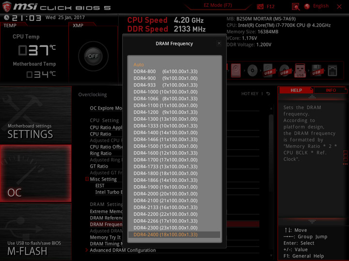 MSI B250M Mortar