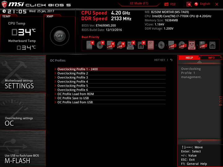 MSI B250M Mortar