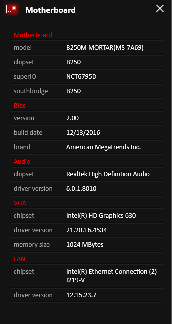 MSI B250M Mortar