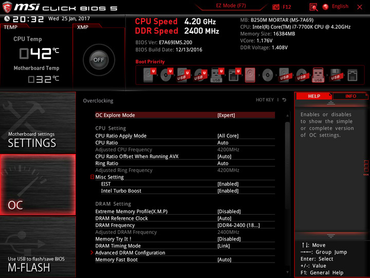 MSI B250M Mortar