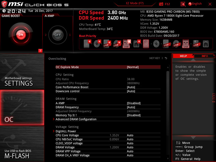 MSI B350 Gaming Pro Carbon