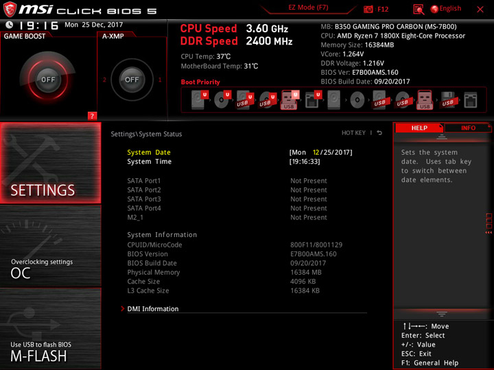 MSI B350 Gaming Pro Carbon