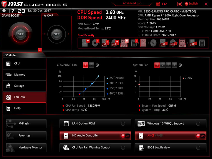 MSI B350 Gaming Pro Carbon