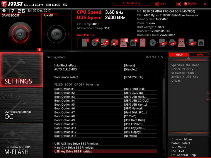 MSI B350 Gaming Pro Carbon