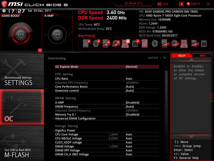 MSI B350 Gaming Pro Carbon