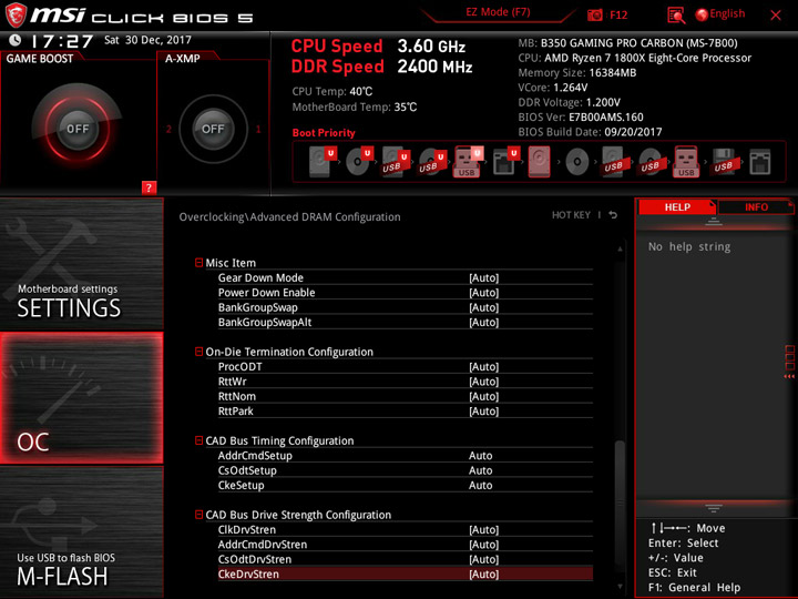 MSI B350 Gaming Pro Carbon