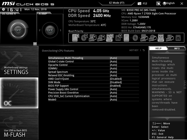 MSI B350I Pro AC