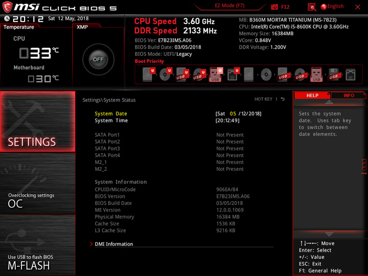 MSI B360M Mortar Titanium