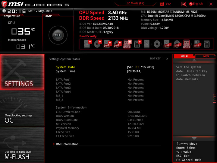 MSI B360M Mortar Titanium