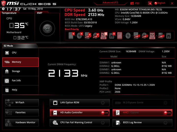 MSI B360M Mortar Titanium