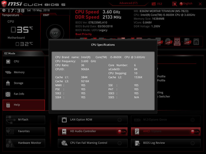 MSI B360M Mortar Titanium