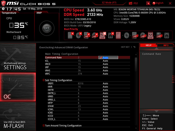 MSI B360M Mortar Titanium