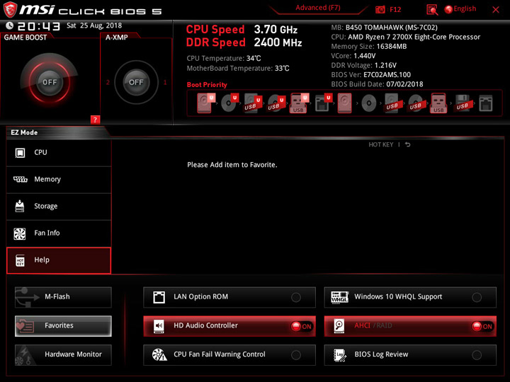 MSI B450 Tomahawk