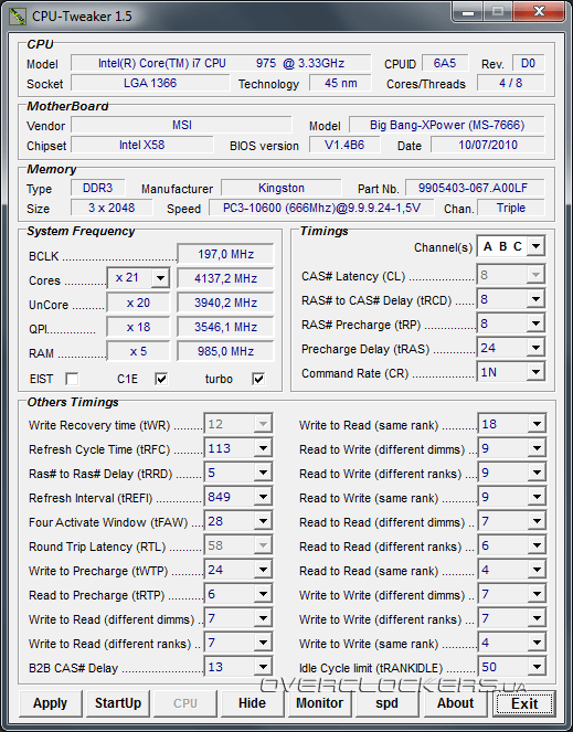 Разгон MSI Big Bang-XPower