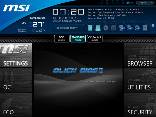 UEFI Setup MSI FM2-A85XA-G65