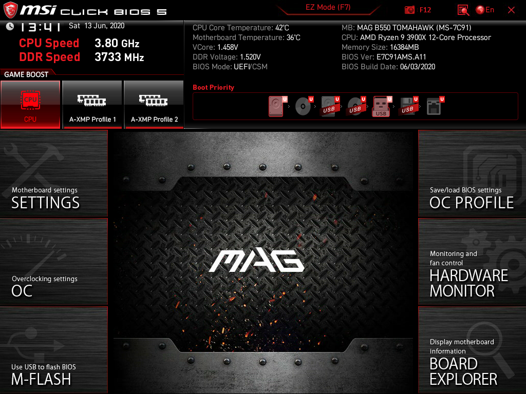 MSI MAG B550 Tomahawk