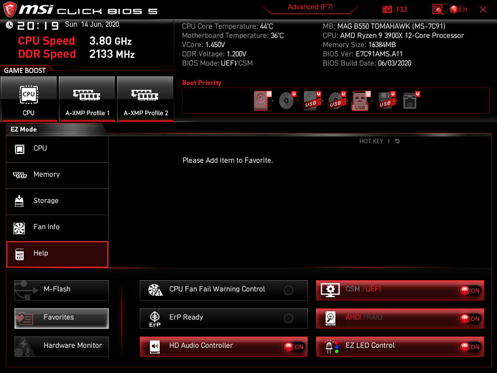 MSI MAG B550 Tomahawk