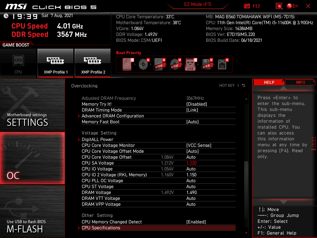 MSI MAG B560 Tomahawk WiFi