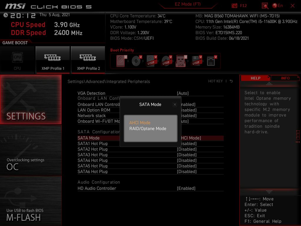 MSI MAG B560 Tomahawk WiFi