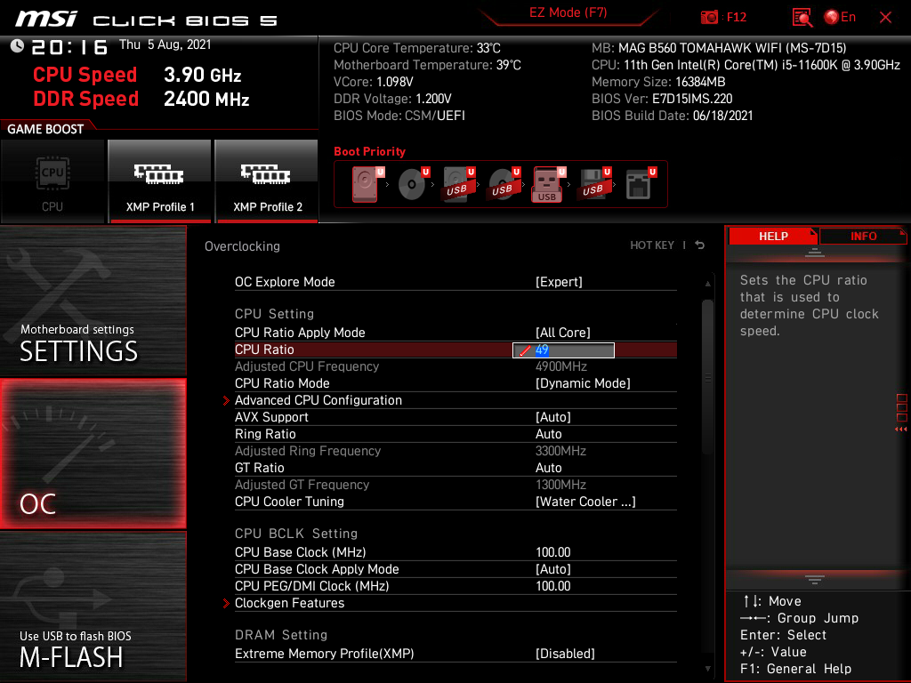 MSI MAG B560 Tomahawk WiFi