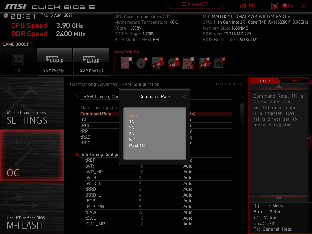 MSI MAG B560 Tomahawk WiFi