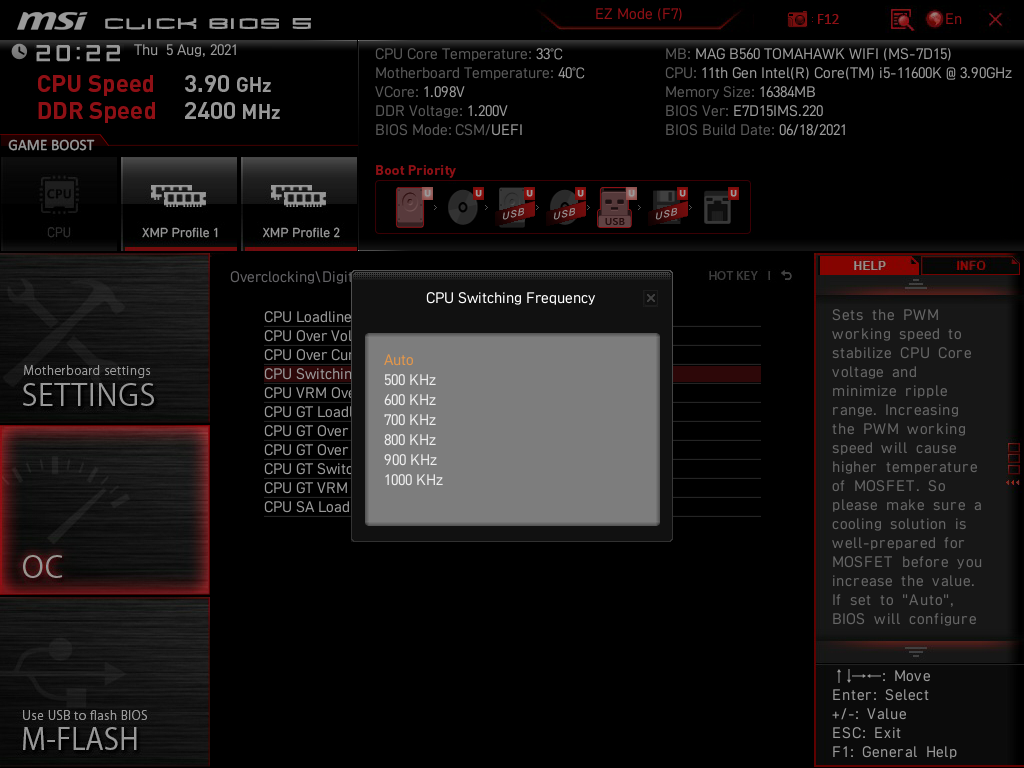 MSI MAG B560 Tomahawk WiFi