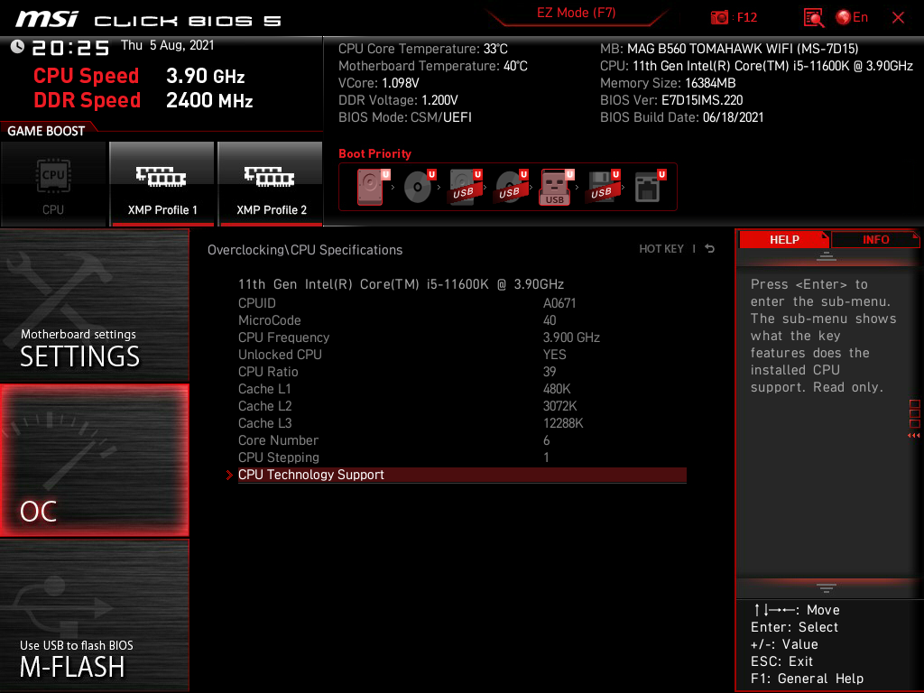 MSI MAG B560 Tomahawk WiFi