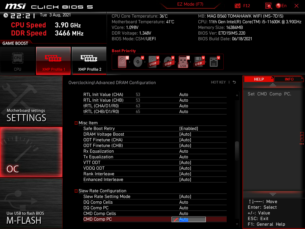 MSI MAG B560 Tomahawk WiFi