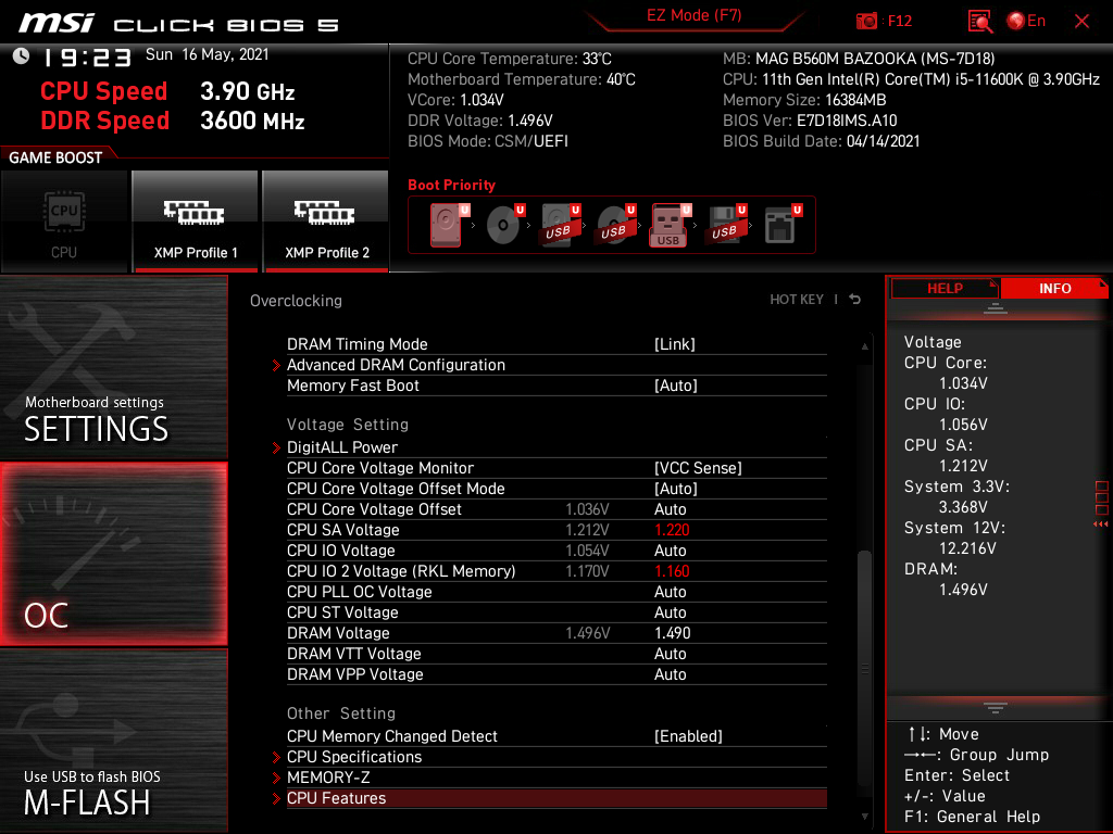 Msi как установить. MSIO click BIOS 5 Вольтаж процессора. MSI b560m Bazooka как подключить блютуз.