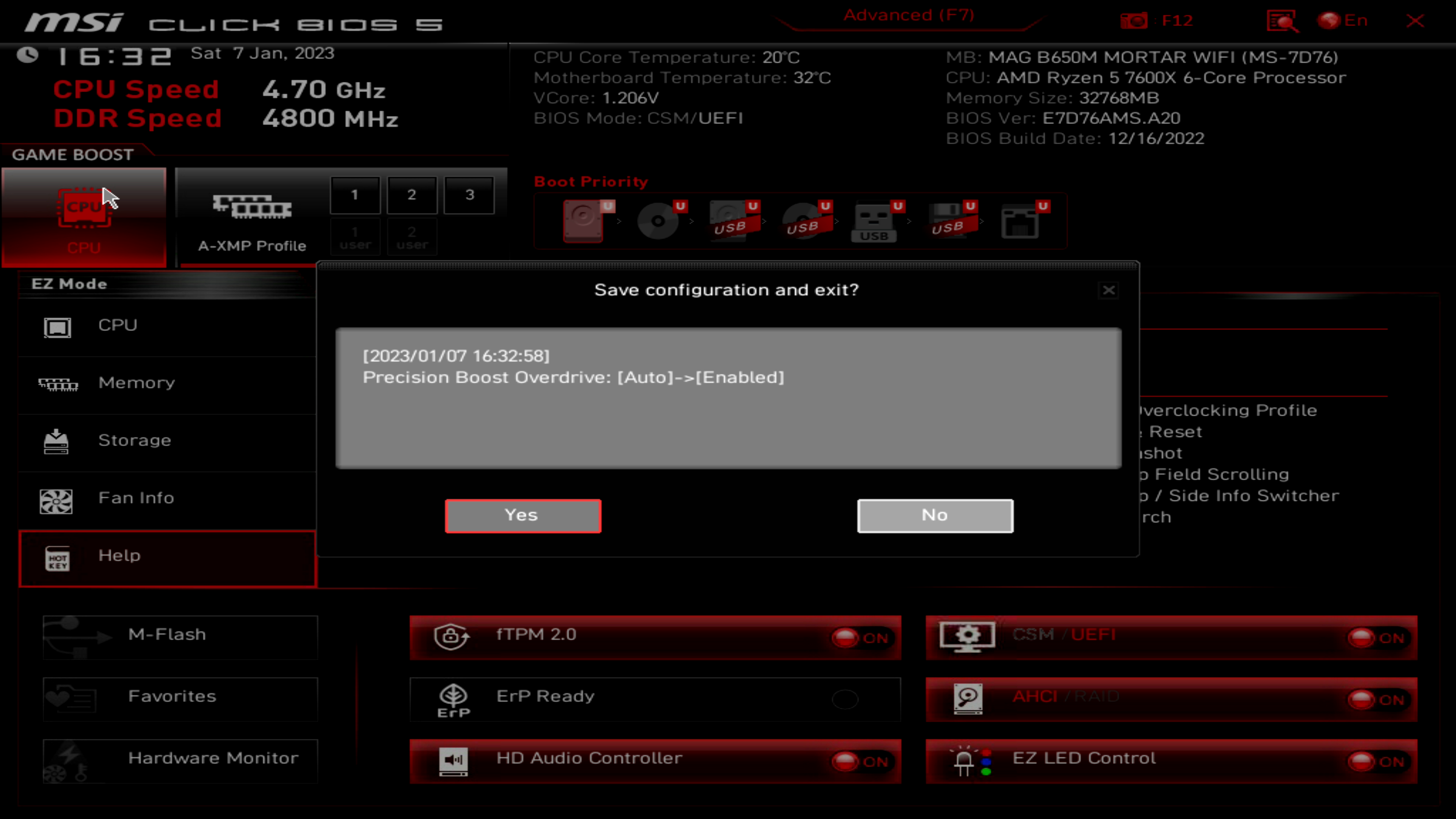 MSI MAG B650M Mortar WIFI