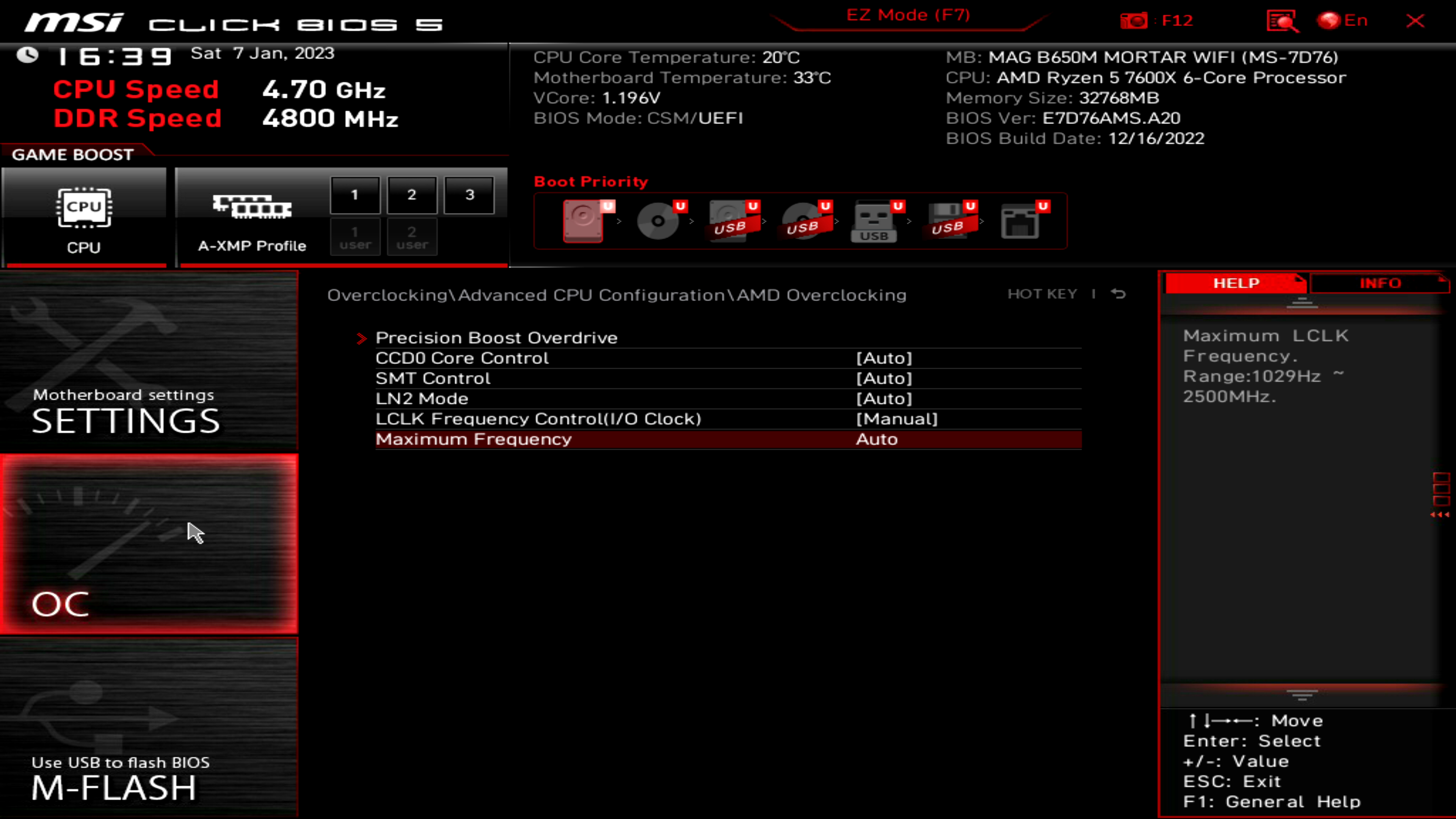 MSI MAG B650M Mortar WIFI