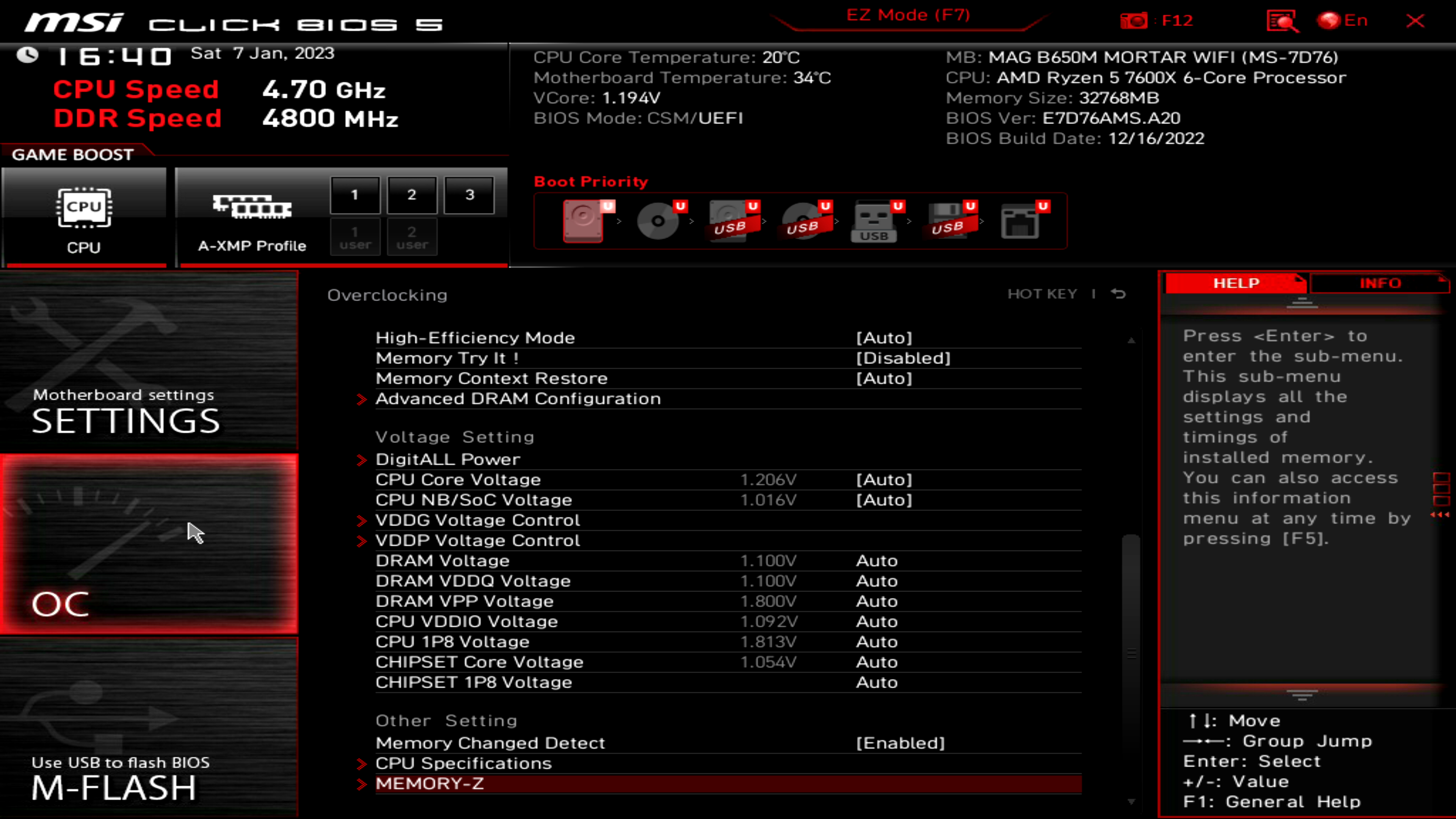 MSI MAG B650M Mortar WIFI